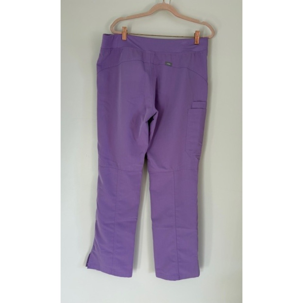 Figs Technical Collection Kade Purple Scrub Pants Womens Medium Teal Drawstring - Picture 2 of 3